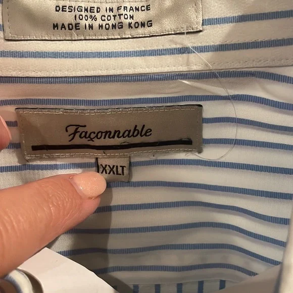 Faconnable mens shirt size xxlt - Picture 3 of 6